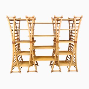 Vintage Bamboo Bookcase, 1970s