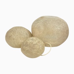 Interconnected Pebble-Shaped Floor Lamps by Andre Cazenave for Atelier A, 1960s, Set of 3