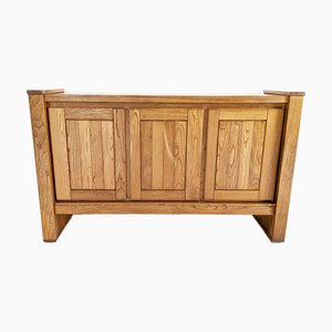 Vintage French Elm Sideboard, 1980s