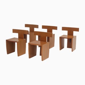 Modern Accent Chair in Light Wood, 1960s