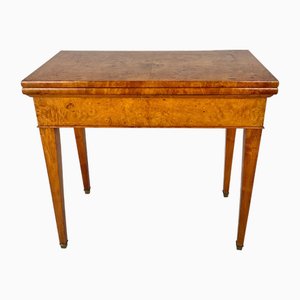 Game Table with Veneer Pattern in Ash Burl Wood, 1810