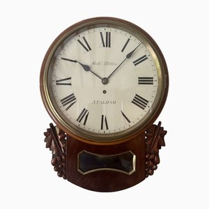 Antike Mahagoni Wanduhr mit Tropfenzifferblatt, 1880