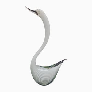Murano Glass Swan Sculpture Statue, 1980s