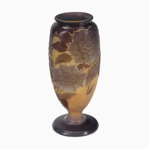 Ovoid-Shaped Glass Vase from Emile Gallé, 1890s