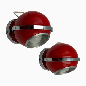 French Eyeball Lamps by Delmas, 1970s, Set of 2