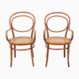 Bentwood Webbing Chairs by Jacob & Josef Kohn for Wiener Werkstätte, Austria, 1890s, Set of 2