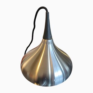 Lampada a sospensione N2 in alluminio di Johannes Hammerborg Fog & Morup, Danimarca, anni '70