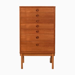 Scandinavian Teak Chest of 6 Drawers, 1960s
