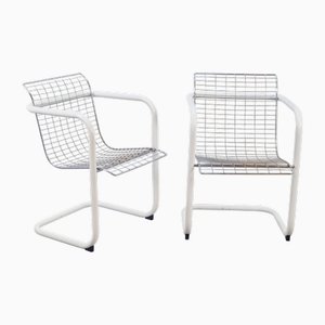 Poltrone cantilever Mölle in filo di acciaio di Knut & Marianne Hagberg per Ikea, anni '80, set di 2