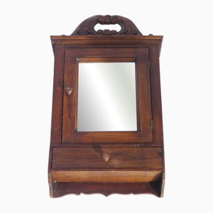 Small Antique Wooden Wall Cabinet, 1940s
