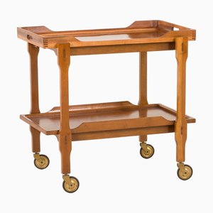 Chariot de Bar Mid-Century en Noyer, Italie, 1970s