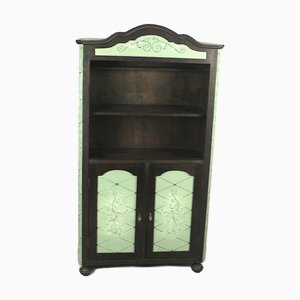 Mueble para porcelana o libro de nogal, década de 1850