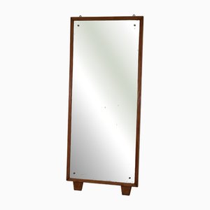 Vintage Wooden Floor Mirror, 1940s
