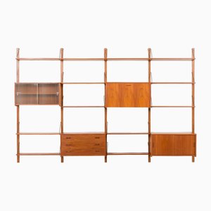 Modernes dänisches Mid-Century Teak Wandregal im Stil von Poul Cadovius, 1960er