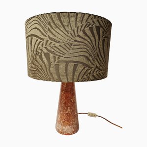 Lámpara de mesa Verona de mármol rojo de Vasco J. Fontana, años 70