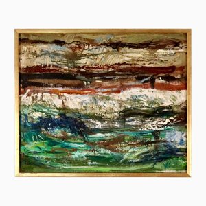 Owe Wessbohn, Vid Stranden No. 14, 1974, Oil on Canvas, Framed