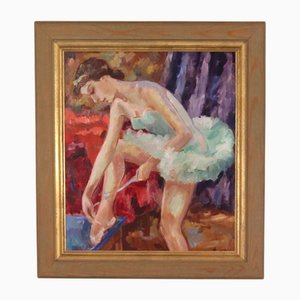 Ballerina, anni '60, Olio su tela, con cornice