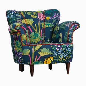 Sillón vintage con estampado de Gocken Jobs, años 50