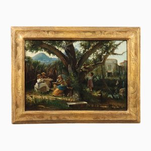 Eleuterio Pagliano, Paesaggio, Olio su tela, Incorniciato