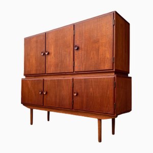 Teak Highboard mit runden Griffen