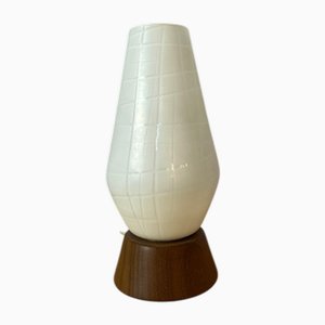 Lampada da tavolo in teak e vetro di Temde