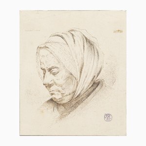 Ignace Joseph de Claussin, Volto di donna, Acquaforte, Inizio XIX secolo