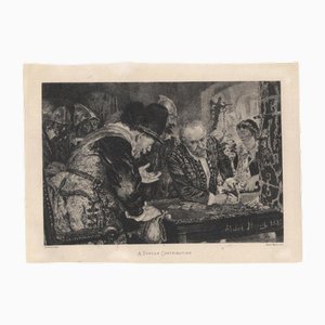 Adolph Von Menzel, A Forced Contribution, Etching, 1885