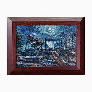 Alexander Michael, Moonlight Scene, 1983, Oil Painting, Framed