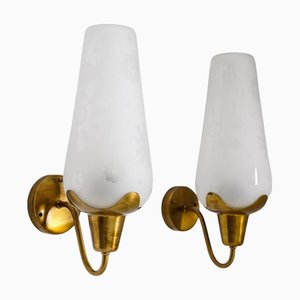Model 8594 Wall Lights from Böhlmarks, Sweden, 1940s, Set of 2