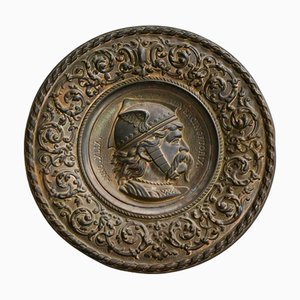 Gallischer König Vercingetorix Repoussé aus patiniertem Kupfer, 1890er