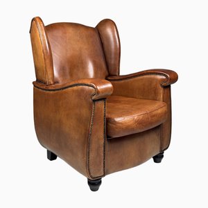 Sheepskin Club Chairs, Set of 2