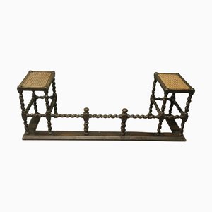 Gothic Oak Barley Twist Bergere Club Fender, 1900s