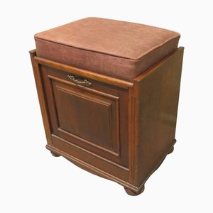 Victorian Upholstered Walnut Fall Front Piano Stool