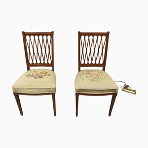 Arts and Crafts Walnut Hall Chairs, 1890, Set of 2