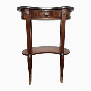 Petite Table d'Appoint ou Console en Placage d'Acajou