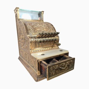 Messing Registrierkasse von National, 1900er