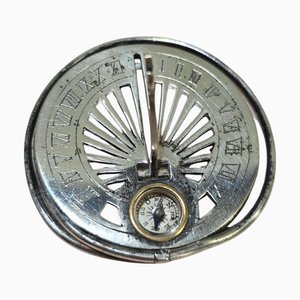 Versilberte Taschen-Sonnenuhr, 1800