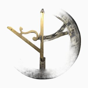 Tragbare Sonnenuhr aus versilbertem Messing von T. Mason, Dublin, Irland, 1840er