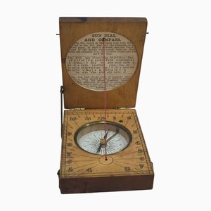 Portable Wooden Sundial, 1890s