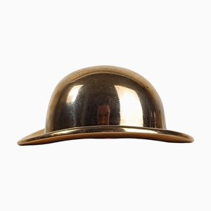 Vintage Hat Bottle Opener in Heavy Gilded Brass, 1970s