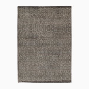 Tappeto Distressed Tribal Style con motivi geometrici grigi e blu di Rug&Kilim