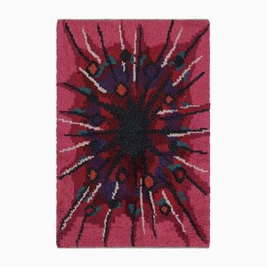 Schwedischer Vintage Rya Teppich mit skandinavischer Geometrie von Rug&Kilim