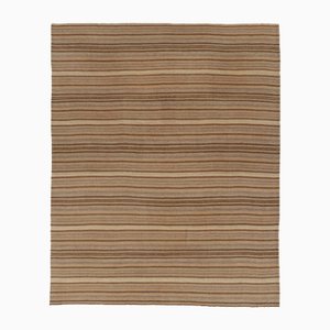 Vintage Bidjar Kilim in Tonal Stripe Flatweave in Earth Tones by Rug&Kilim