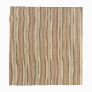 Vintage Bidjar Kelim mit Tonal Stripe Square in Beige und Taupe von Rug&Kilim