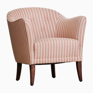 Sedie vintage a righe rosa, anni '50, set di 2