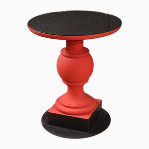 Italian Red Painted Coffee Table, 1970s