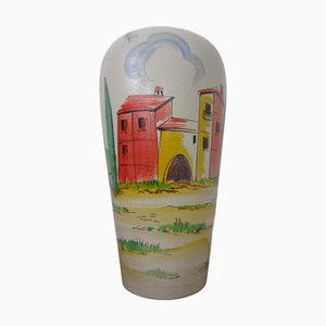Vaso 617-50 grande in ceramica dipinto a mano di Scheurich Foreign, Germania, anni '60