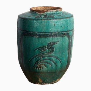 Tall Antique Ceramic Vase, 1820