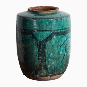 Antique Oriental Style Enameled Vase, 1820