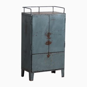 Mueble estilo industrial con pátina azul, 1950